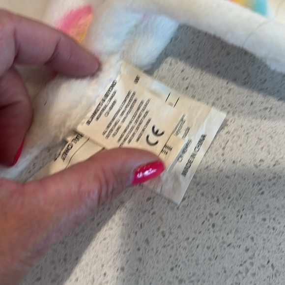 Blankets & Beyond Rainbow White Unicorn Baby Security Blanket Lovey Nunu - Picture 4 of 9